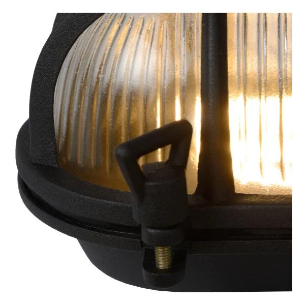 Lucide DUDLEY - Wall light Indoor/Outdoor - 1xE27 - IP65 - Black - detail 2